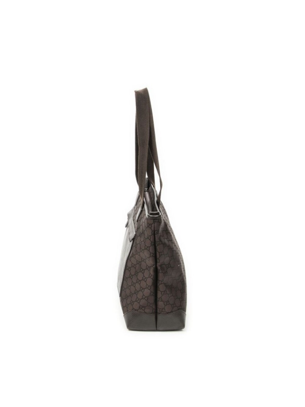 Gucci Front Pocket Tote Dark Brown GG Nylon Canvas - Picture 3 of 10